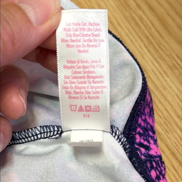 Justice Colorful Splatter Print Kids Sports Bra. Activewear Athleisure Athletic - Picture 5 of 6